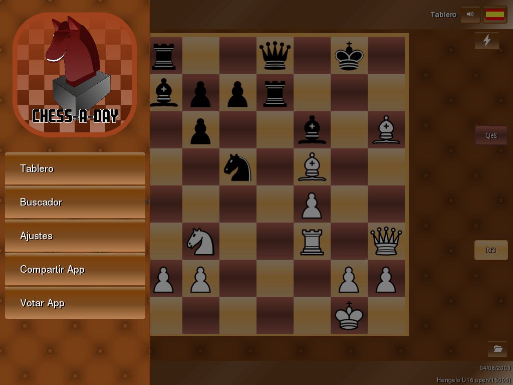 Chess reader. Reads games in .PGN format and displays them on a chessboard on the screen in Windows. Note: not a chess playing program. Comes with one .PGN file (with several games in it). Version 1.31.