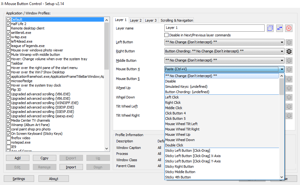 Assign functions to your right and/or middle mouse buttons in Windows 3.1.