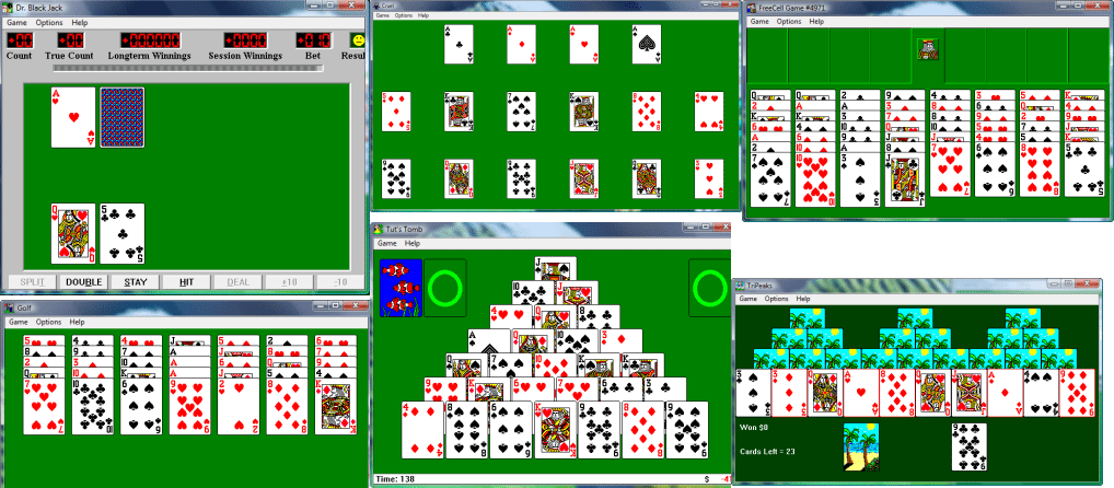 Working demo of Solitare for Windows by Interplay. This come with 3 working games, Golf, Klondike & Scorpion. The released version will have 12 Games.