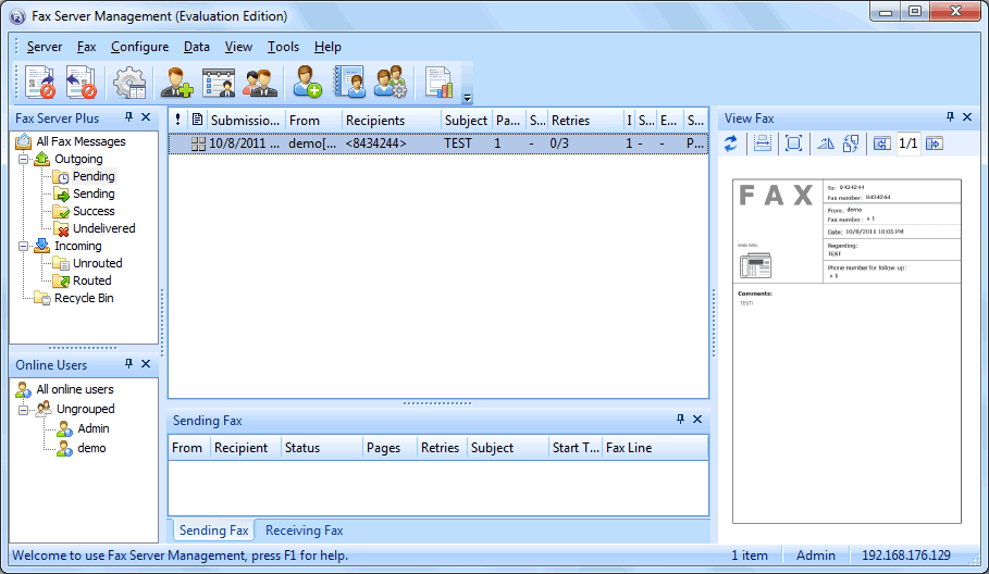 Shareware FaxServer for Windows NT. You need QL2 Fax Software for this to work.