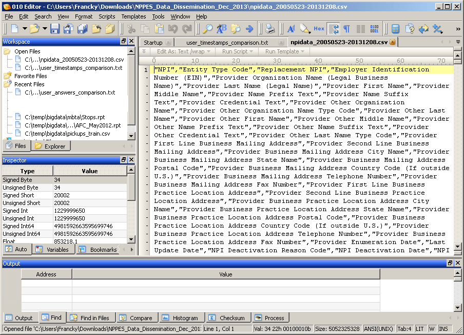 Large text file editor and viewer.